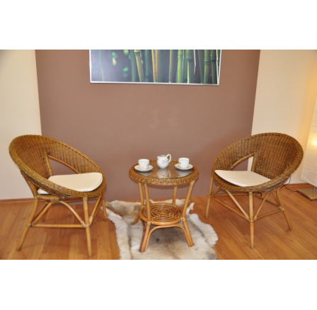 Ratanová sedacia súprava Ebony brown wash