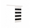 Posuvné dvere na stenu MILOU 86 White+Black Lacobel
