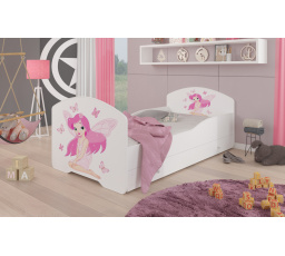 Posteľ s matracom a zásuvkou PEPE GIRL WITH WINGS 160x80 Biela
