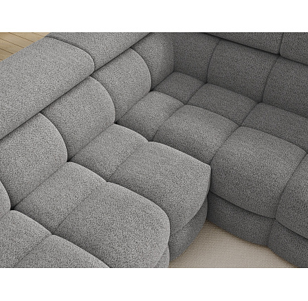 Carmenn corner sofa with sleeping function, storage compartment and adjustable headrests, gray bouclé, right-hand side Royal 04 205x126 Right 1 Carmenn corner sofa with sleeping function, storage compartment and adjustable headrests, gray bouclé, right-hand side Royal 04 205x126 Right 1