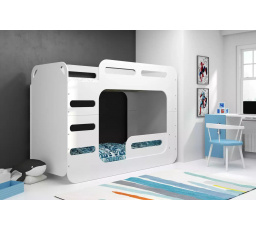 Detská poschodová posteľ MAX 2 Biela, bez matraca 80 X 200