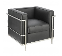 Kreslo Kubik čierna koža TP