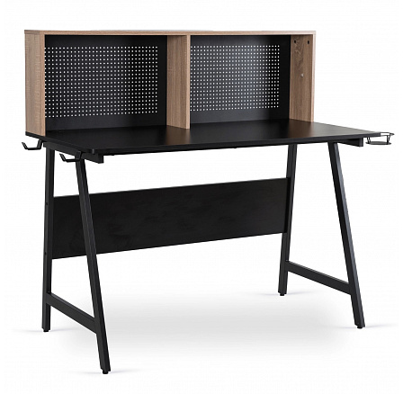 Herný stôl ICE 138,5 cm Čierny/Dub Sonoma