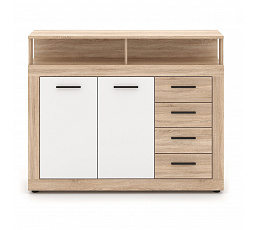 Komoda BLAGO MIDI A 119,5 cm Dub Sonoma/Biela