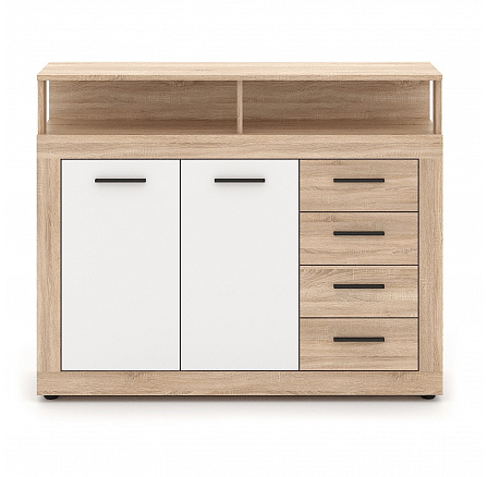Komoda BLAGO MIDI A 119,5 cm Dub Sonoma/Biela