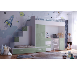 Posteľ PARADISE 5, Biela Mäta Lesk