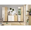 Vitrína MADISON - MD5, dub biskvitový/biela Lux