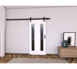 Posuvné dvere LOFT H100, biela/čierna