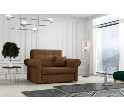 Hnedé rozkladacie kreslo Vivian Silver I