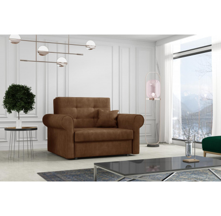 Hnedé rozkladacie kreslo Vivian Silver I