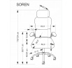 SOREN kancelárske kreslo, čierne
