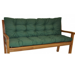 Vankúš na záhradnú lavičku 120 cm - tmavozelená látka