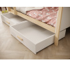 Detská Poschodová Posteľ Jori 200x90 s matracom Biela+Borovica