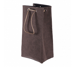 Koš látkový - skládací, stahovací, hnědý