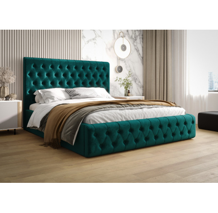 Posteľ VALENTINO s úložným priestorom - 200x200, Drevená