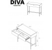 Toaletný stolík DIVA čierny