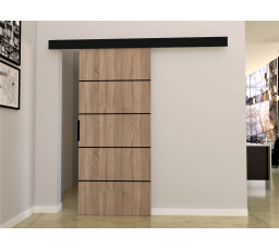 Posuvné dvere STANDART MIX - K80, Sonoma/čierna