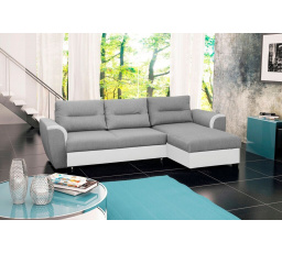 Rohová sedacia súprava Tommy P sivá/biela