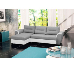 Rohová sedacia súprava Tommy L sivá/biela