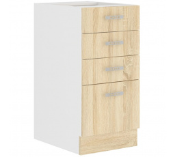 Kuchynská dolná skrinka SALLY 40-D-4S-BB, Dub sonoma