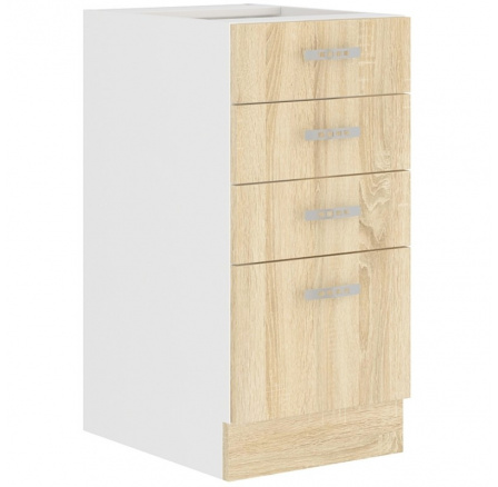 Kuchynská dolná skrinka SALLY 40-D-4S-BB, Dub sonoma