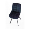 Jedálenská stolička K332 VELVET, Modrý Bluvel 86/Čierna