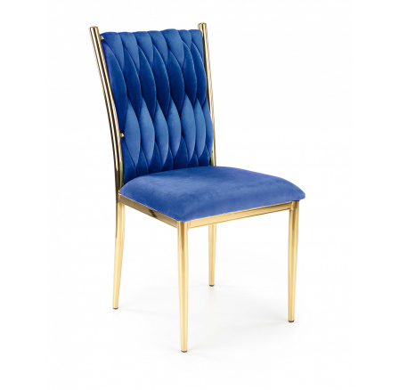 Jedálenská stolička K436, modrá/zlatá