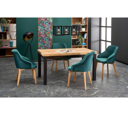 Jedálenský stôl TIAGO, Dub craft/Čierna