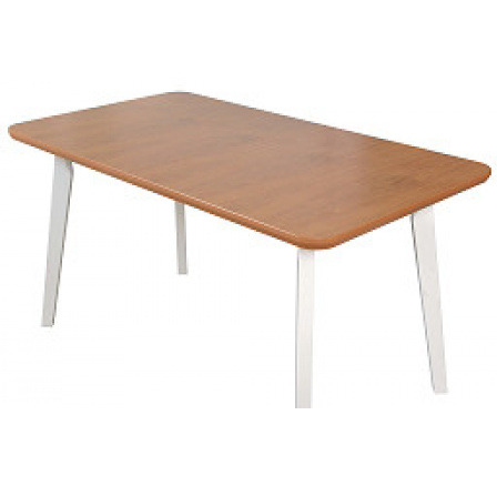 OSTENA 7 (OSLO 7) Jedálenský stôl - dub DUBE prírodne morená doska/ nohy a rám biely - kolekcia "DRE" (K150-Z)