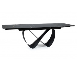 Jedálenský stôl INFINITY CERAMIC, Azario Čierna čierna matná/čierna matná