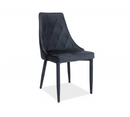 KRZESŁO TRIX VELVET CZARNY BLUVEL19