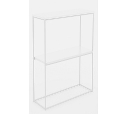 Konzola Velo Biela+Biely Lesk