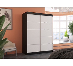 Posuvná skriňa LUFT 150 Čierna+Biela