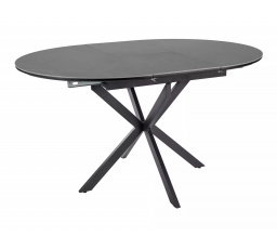 Jedálenský stôl GASTON 100 KERAMICKÝ SIVÝ / ČIERNY 100(135)X100