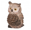 Sova - keramická figurka, barva hnědá