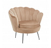 Kreslo velvet cappuccino /nohy strieborné/ LC-032-1