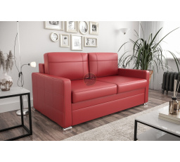 Sofa s funkciou spania AVANTI III 167cm - prírodná koža - červená koža