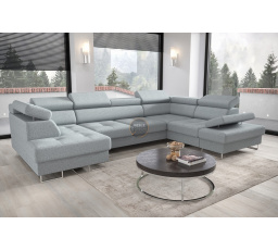 Rohová sedacia súprava GALAXY MAX II s funkciou spania 210x350x165 - Odtiene mätovej, pravá
