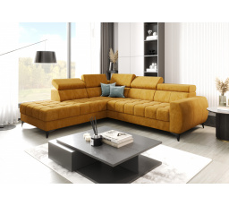 Rohová sedacia súprava PORTO 225X255 cm - žltá, ľavá