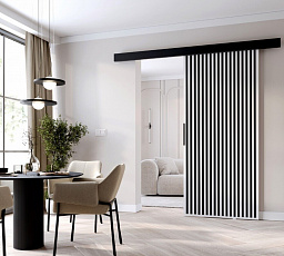 Posuvné dvere STANDART MIX L70, Biela/Čierna