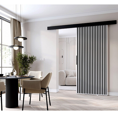 Posuvné dvere STANDART MIX L70, Biela/Čierna