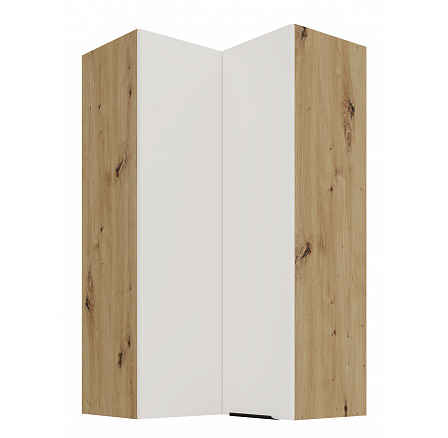 Horná rohová skrinka ARIA - 60x60 GN-108 2F (90°), Dub Artisan/Biela Crystal AFM - (ANTI-Fingerprint) Horná rohová skrinka ARIA - 60x60 GN-108 2F (90°), Dub Artisan/Biela Crystal AFM - (ANTI-Fingerprint)