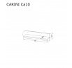 Regál CARINI - CA10, svetlý grafit/biely briliant/dub nash