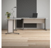 Rohový písací stôl OFFICE 80400/72, Biela/svetlo šedá
