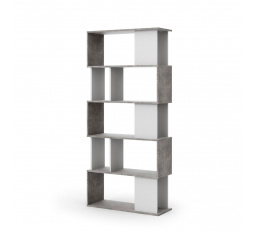 Regál PENTA 735, Biela/Betón