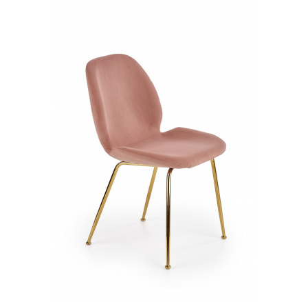 Jedálenská stolička K381, ružová/zlatá