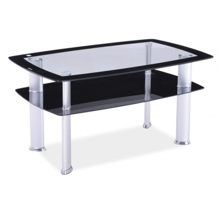 DARIA C stôl z tvrdeného skla/hliníka (DARIAC) (S) (K150-Z)