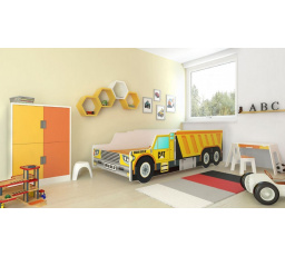 Posteľ s matracom CONSTRUCTION CAR 160x80