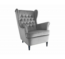 Kreslo HARRY Velvet, sivé Bluvel 14/wenge