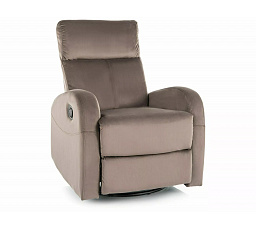 Polohovacie otočné kreslo OLIMP VELVET, Cappuccino Bluvel 38